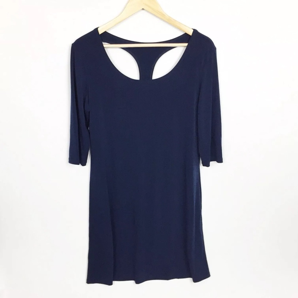 JSP Short Sleeve Scoop Neck Long Tunic